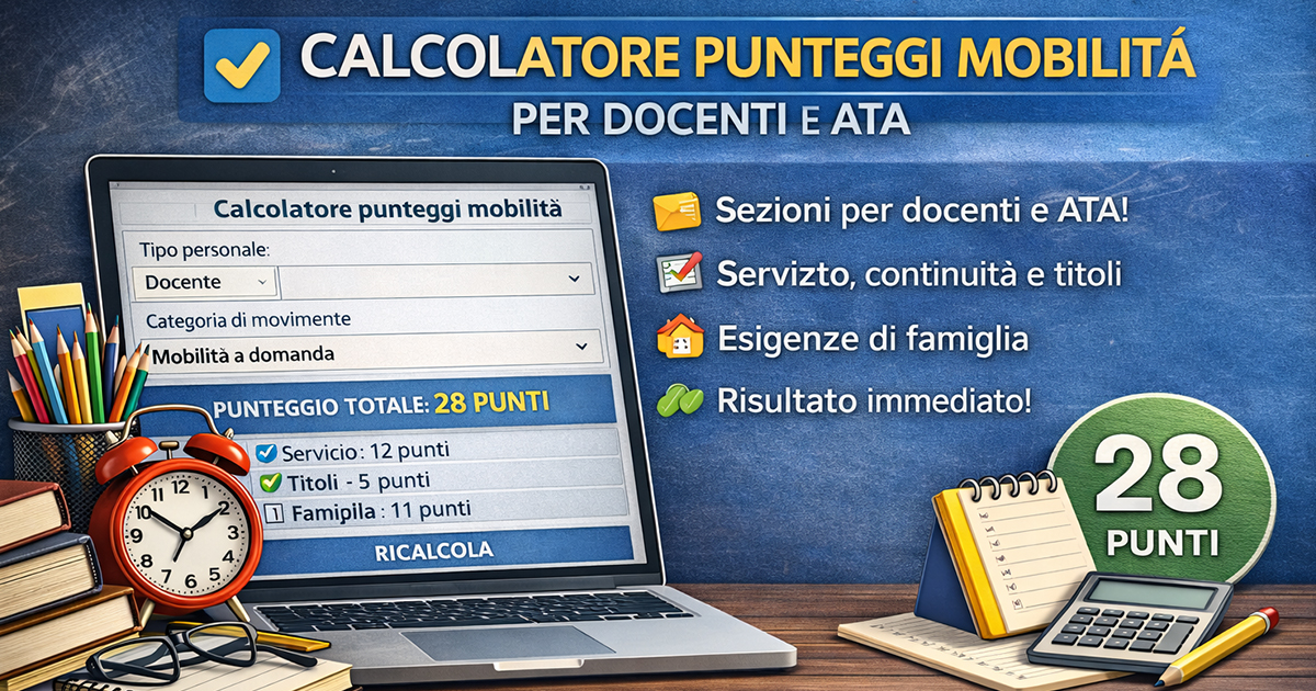 Calcolatore punteggi mobilità