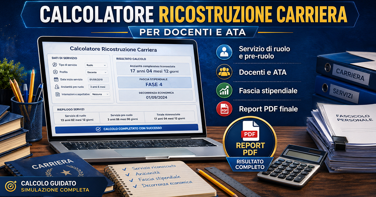 Calcolatore ricostruzione carriera