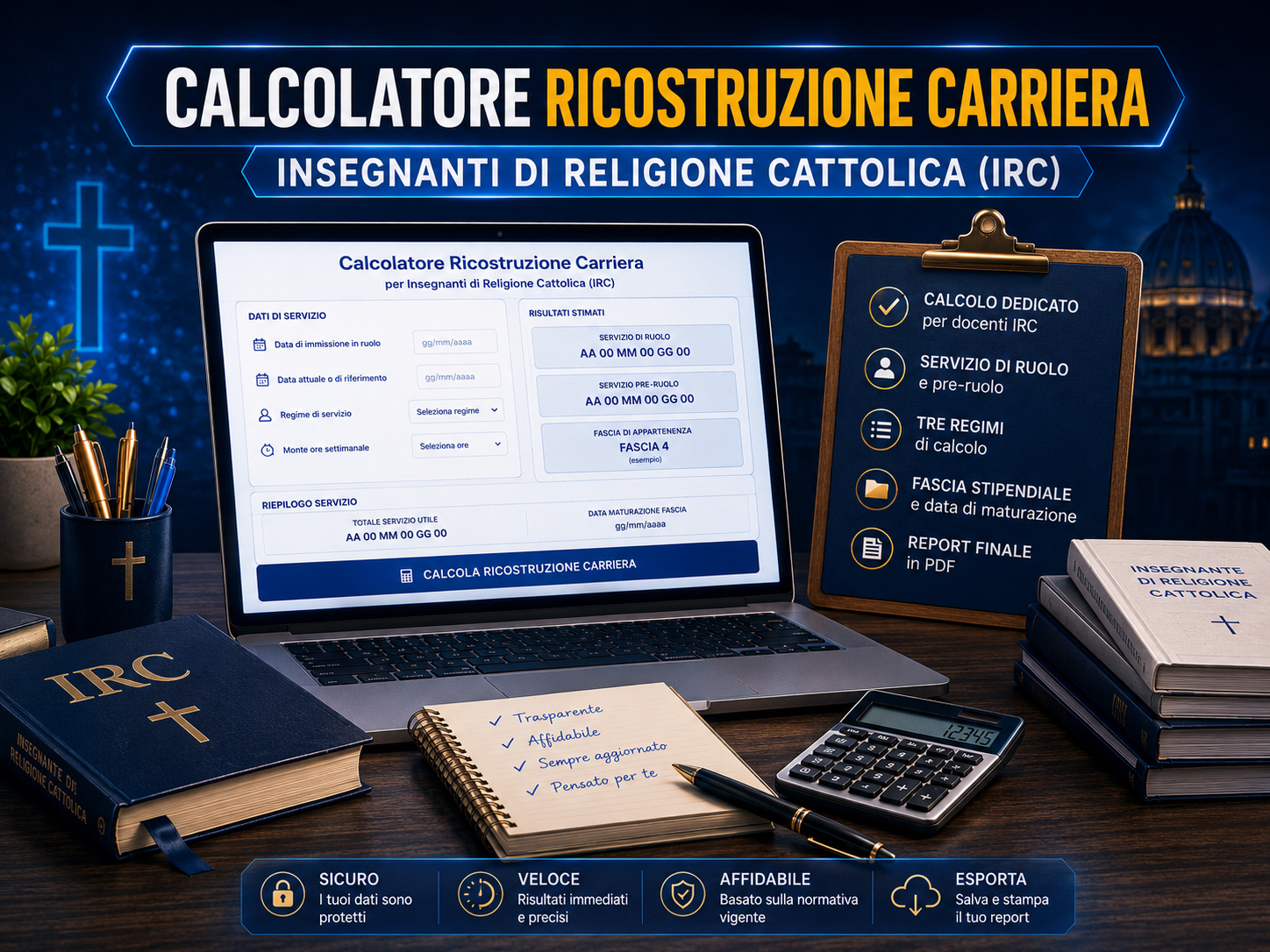 Calcolatore ricostruzione carriera insegnanti di religione cattolica